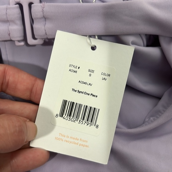 Andie The Symi one piece swimsuit Lavender size S NWT - Picture 8 of 9